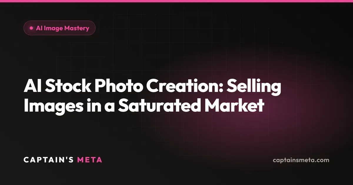 AI Stock Photo Creation: Selling Images in a Saturated Market