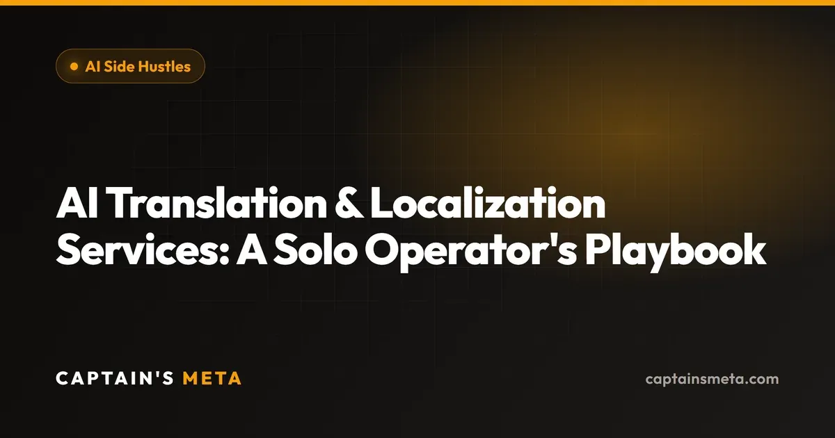 AI Translation & Localization Services: A Solo Operator's Playbook