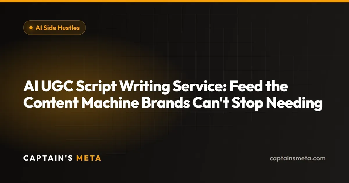 AI UGC Script Writing Service: Feed the Content Machine Brands Can't Stop Needing