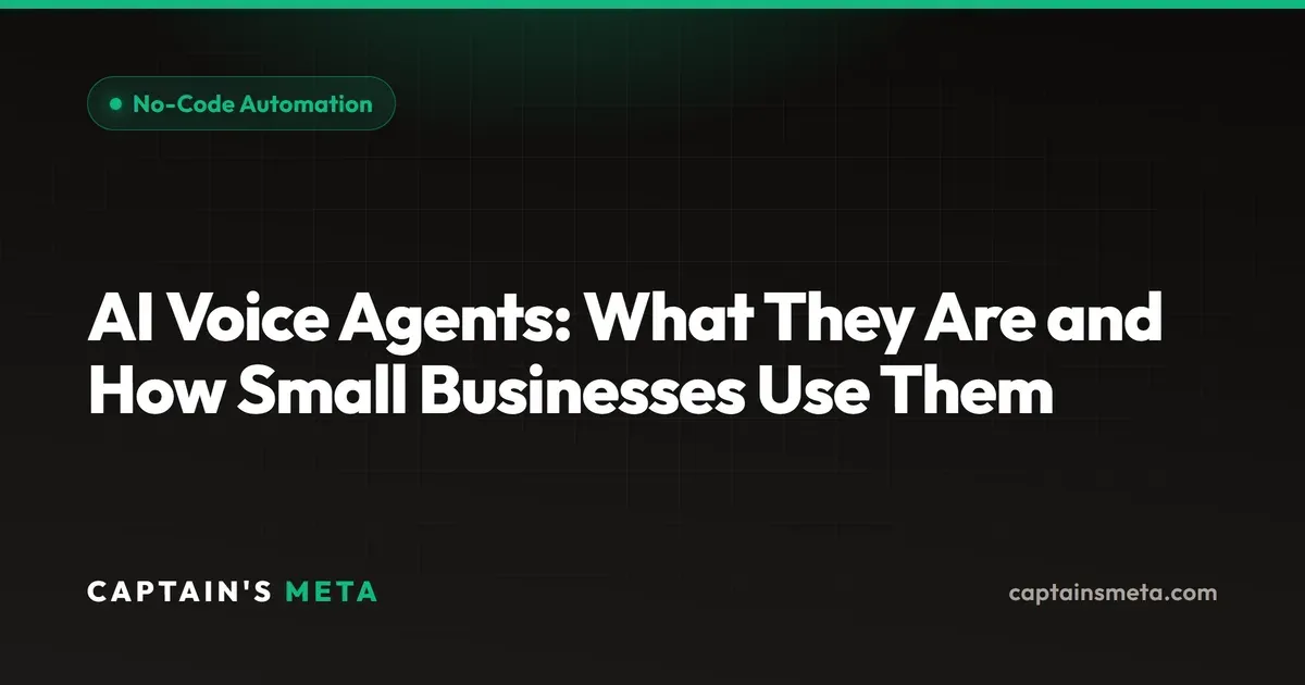 AI Voice Agents: What They Are and How Small Businesses Use Them