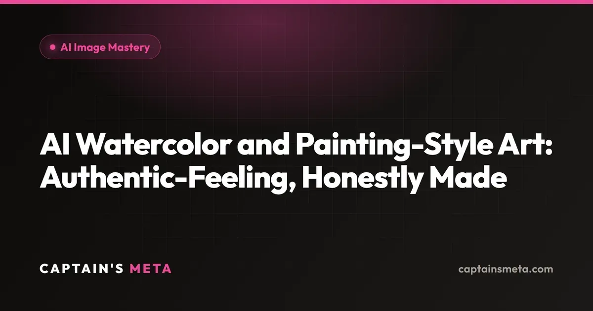AI Watercolor and Painting-Style Art: Authentic-Feeling, Honestly Made