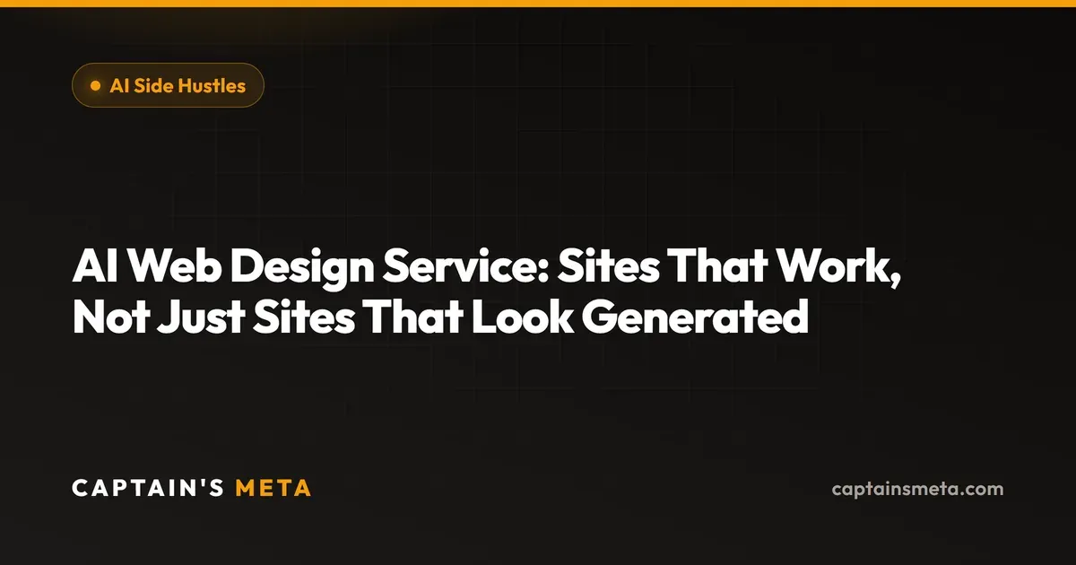 AI Web Design Service: Sites That Work, Not Just Sites That Look Generated