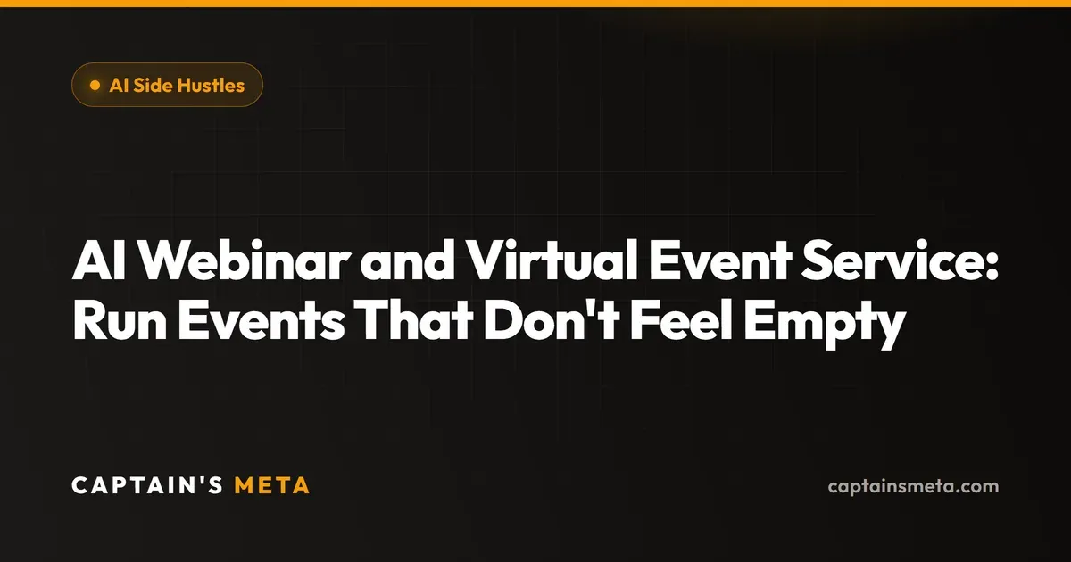 AI Webinar and Virtual Event Service: Run Events That Don't Feel Empty