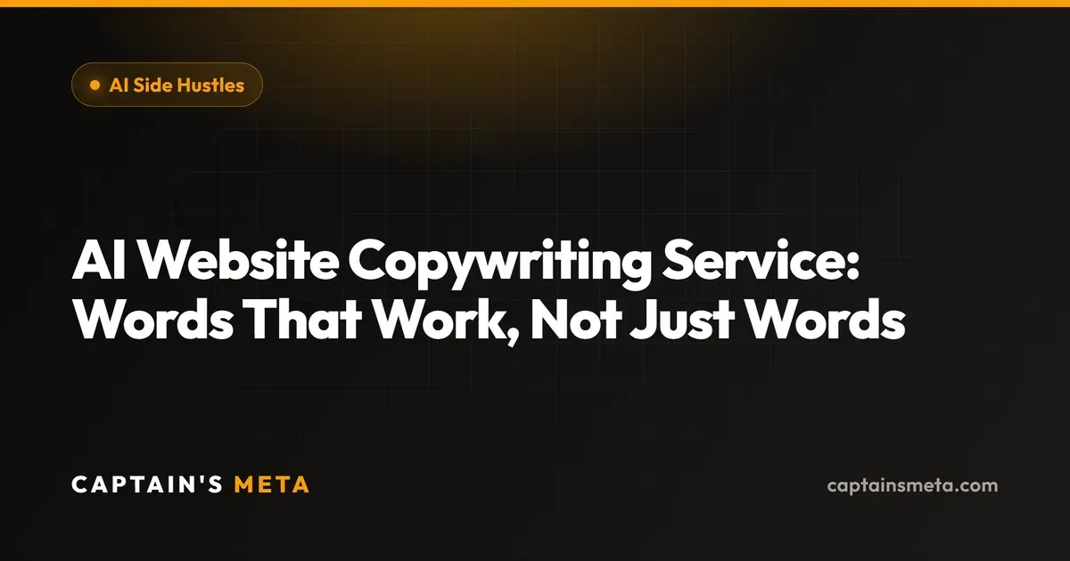 AI Website Copywriting Service: Words That Work, Not Just Words