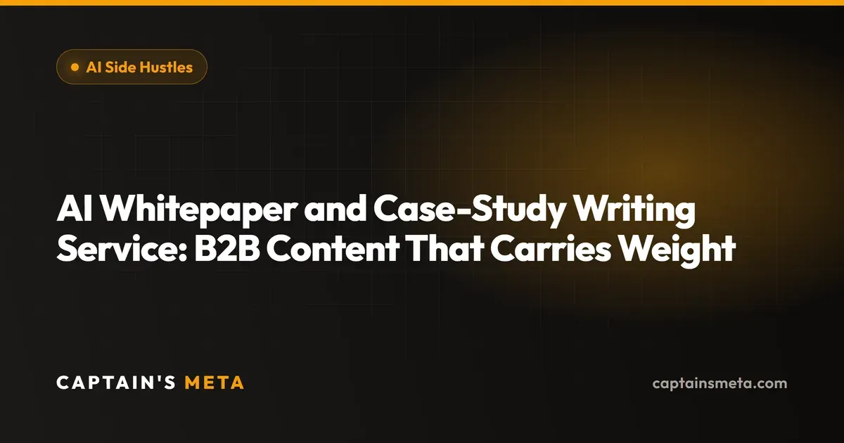 AI Whitepaper and Case-Study Writing Service: B2B Content That Carries Weight