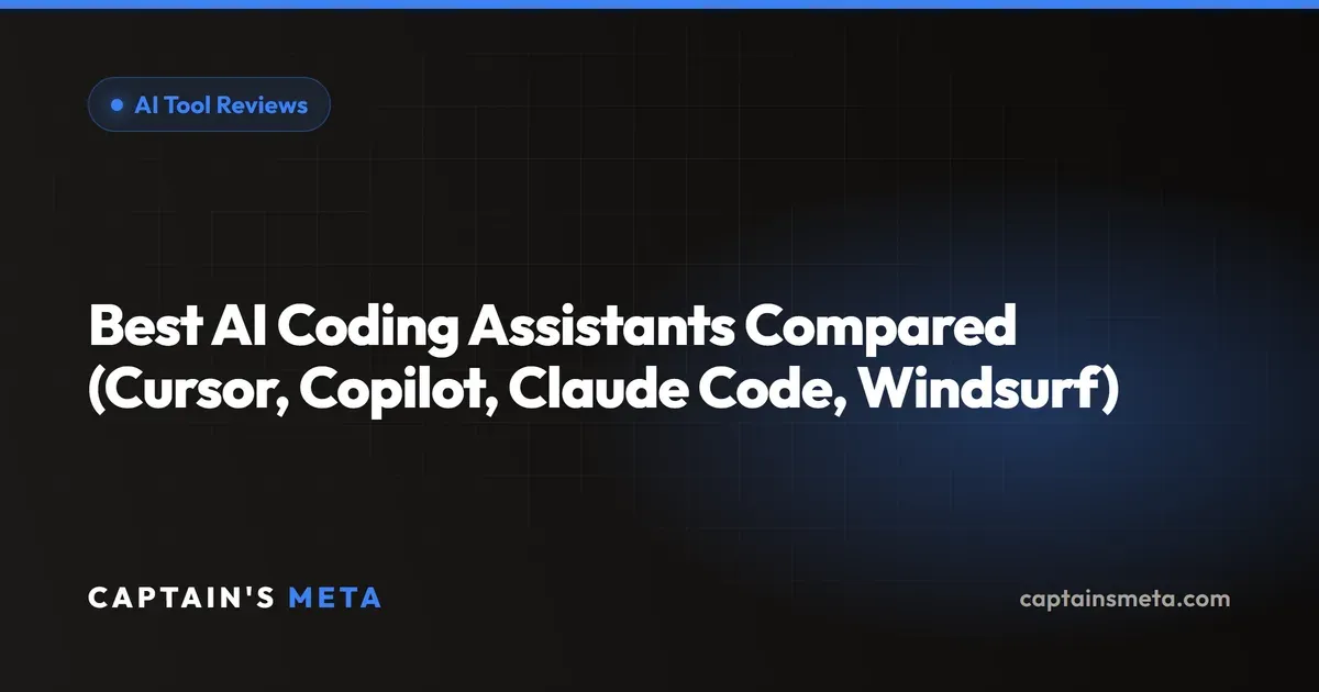 Best AI Coding Assistants Compared (Cursor, Copilot, Claude Code, Windsurf)