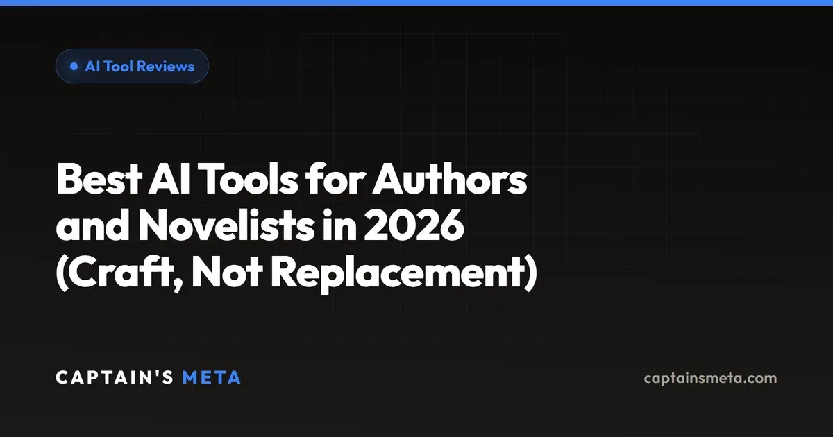 Best AI Tools for Authors and Novelists in 2026 (Craft, Not Replacement)