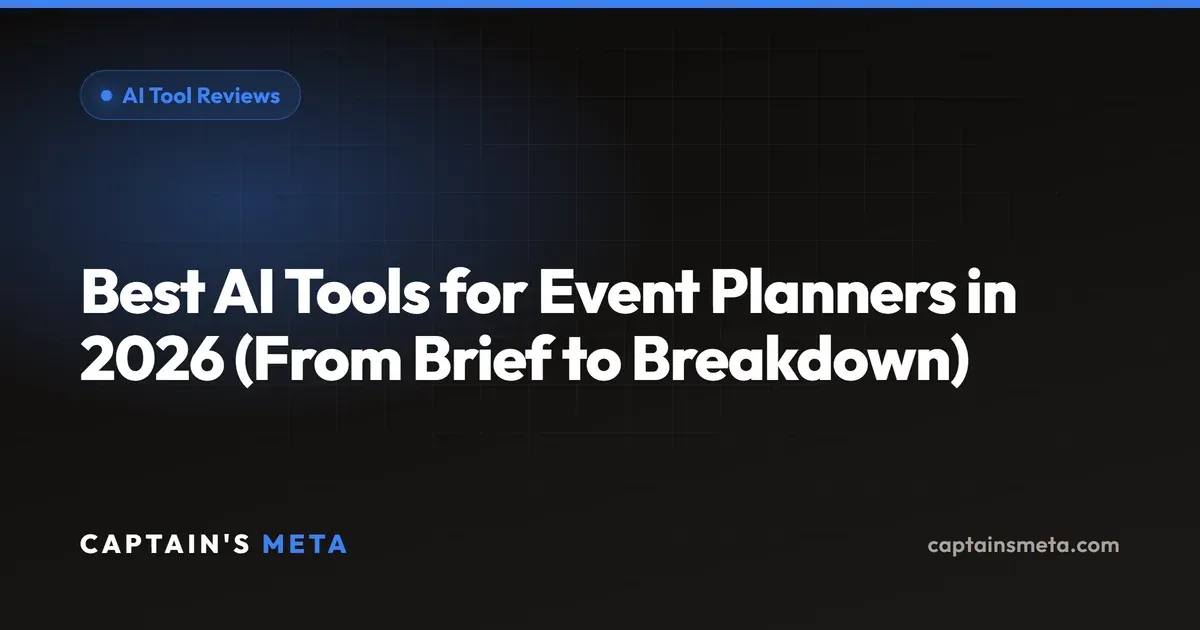 Best AI Tools for Event Planners in 2026 (From Brief to Breakdown)