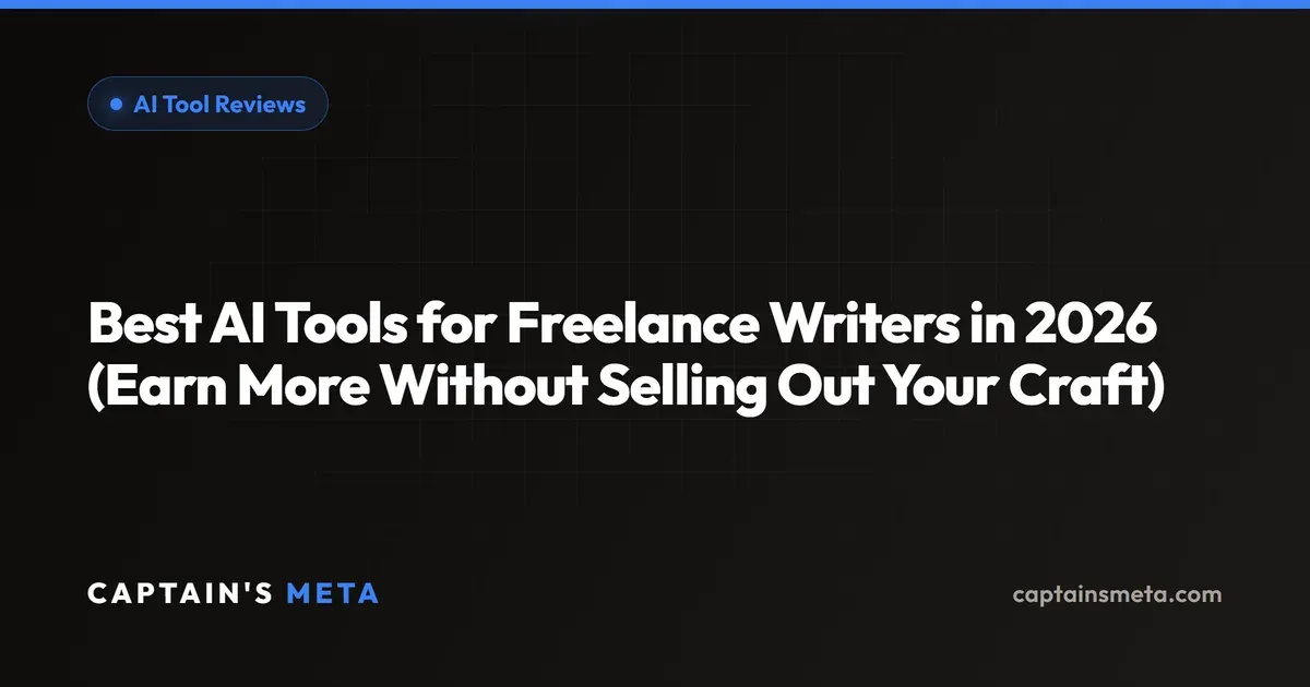 Best AI Tools for Freelance Writers in 2026 (Earn More Without Selling Out Your Craft)