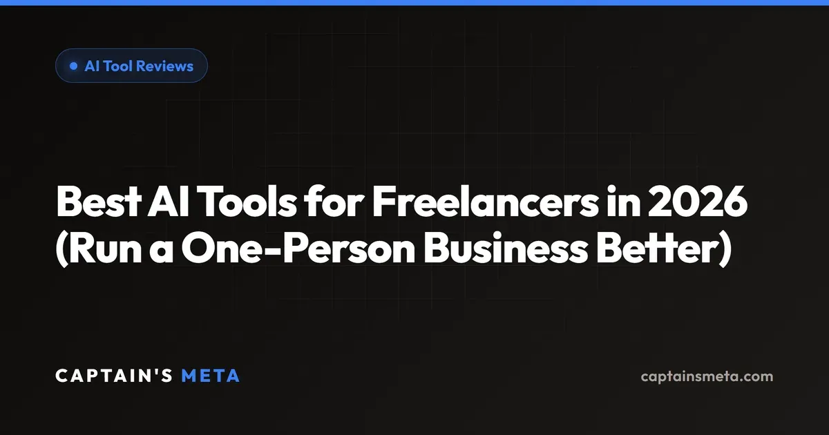 Best AI Tools for Freelancers in 2026 (Run a One-Person Business Better)