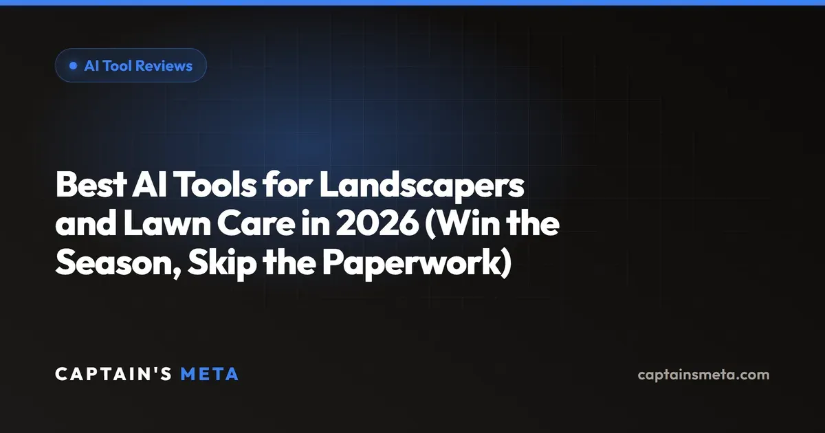 Best AI Tools for Landscapers and Lawn Care in 2026 (Win the Season, Skip the Paperwork)