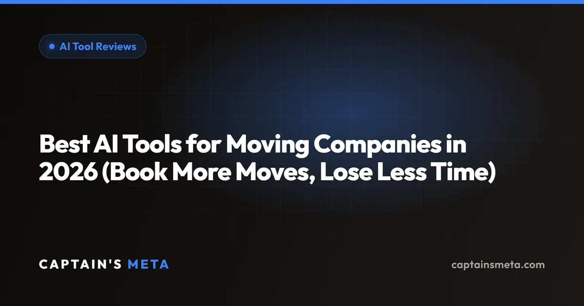 Best AI Tools for Moving Companies in 2026 (Book More Moves, Lose Less Time)