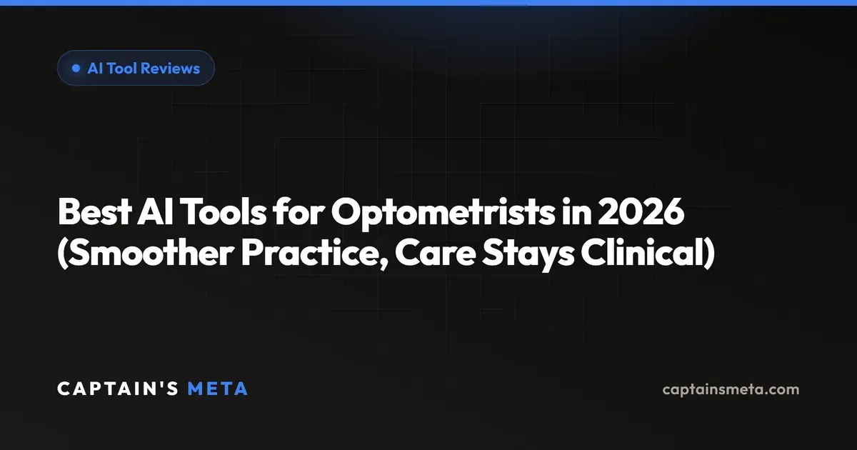 Best AI Tools for Optometrists in 2026 (Smoother Practice, Care Stays Clinical)