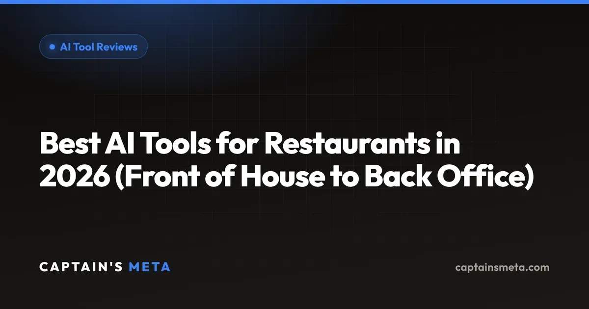 Best AI Tools for Restaurants in 2026 (Front of House to Back Office)
