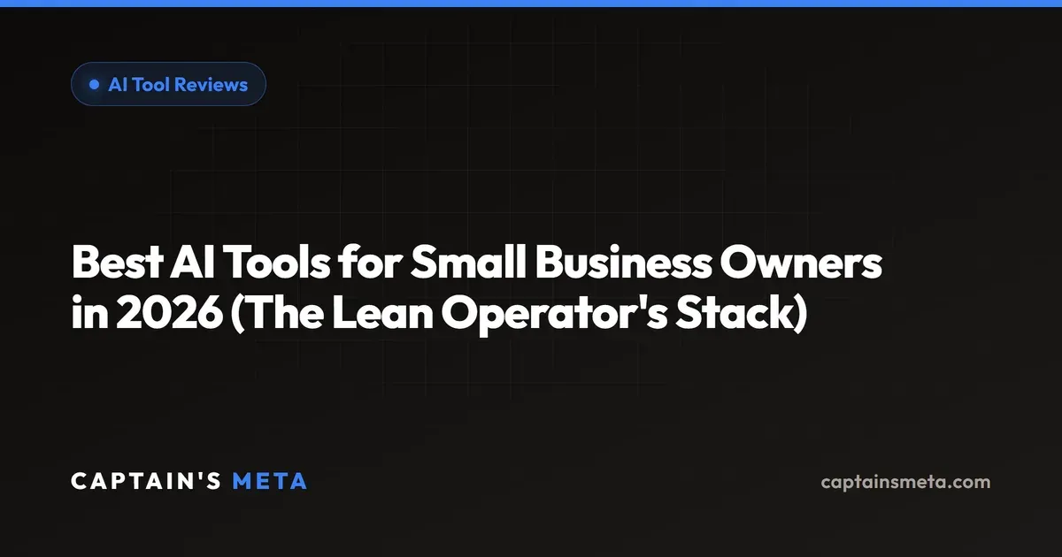 Best AI Tools for Small Business Owners in 2026 (The Lean Operator's Stack)