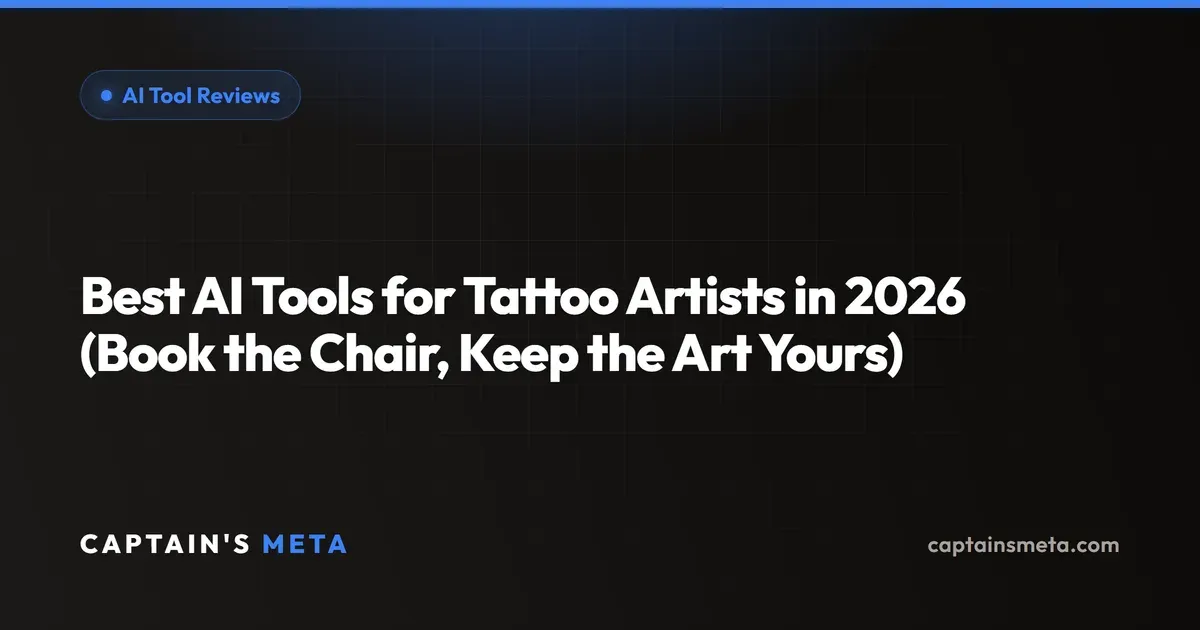 Best AI Tools for Tattoo Artists in 2026 (Book the Chair, Keep the Art Yours)