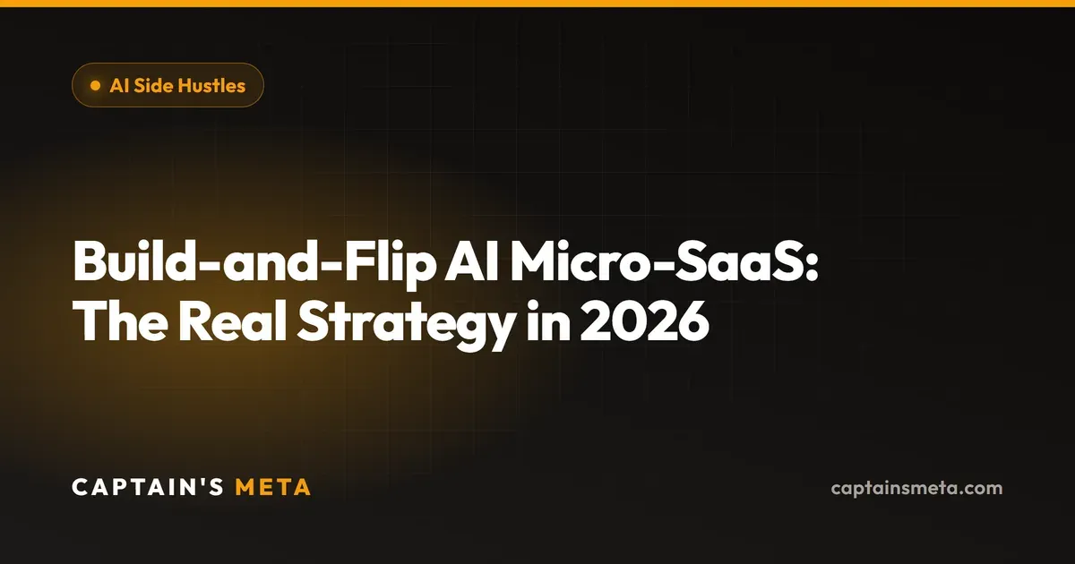 Build-and-Flip AI Micro-SaaS: The Real Strategy in 2026