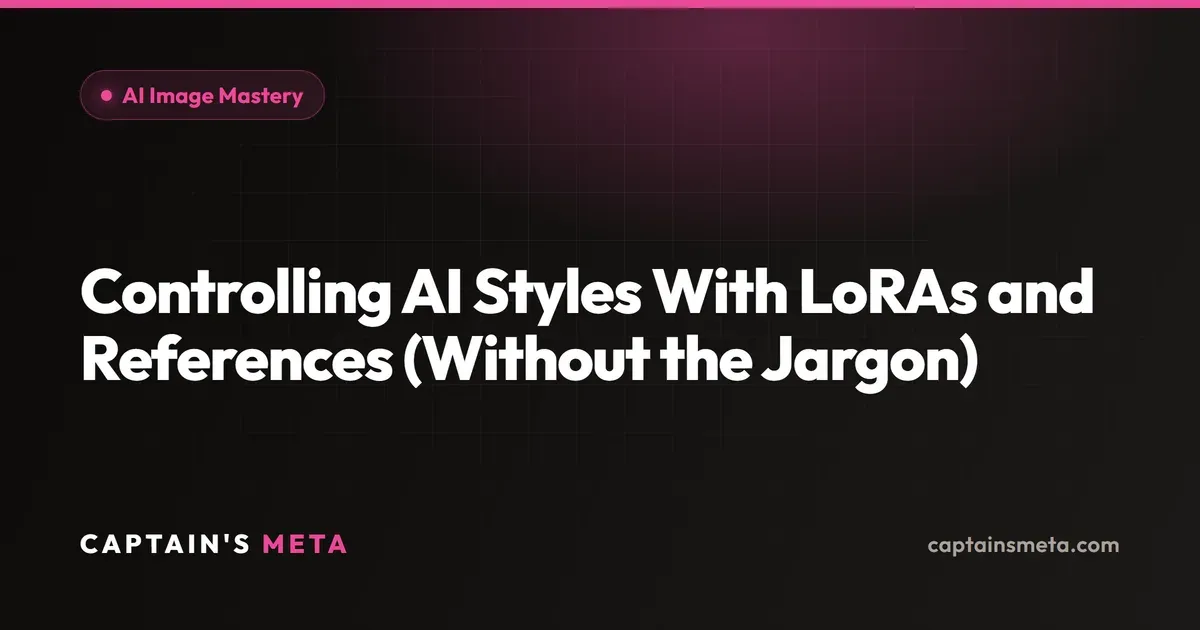 Controlling AI Styles With LoRAs and References (Without the Jargon)