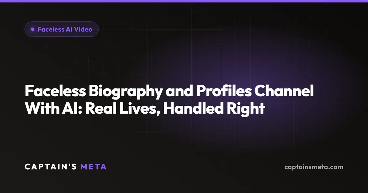 Faceless Biography and Profiles Channel With AI: Real Lives, Handled Right