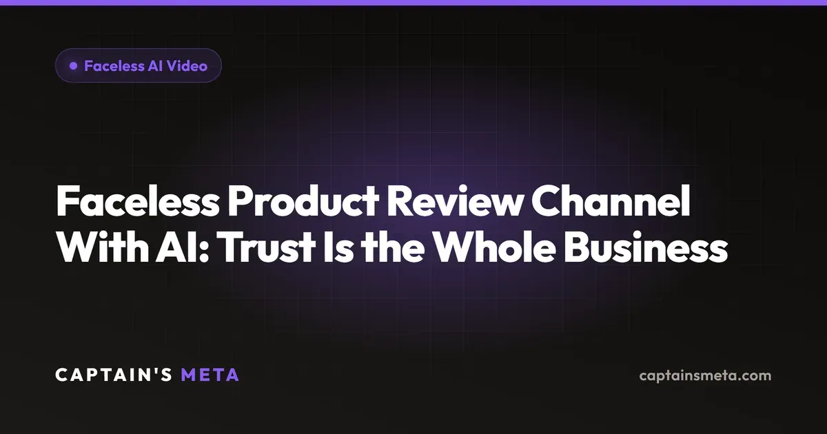 Faceless Product Review Channel With AI: Trust Is the Whole Business