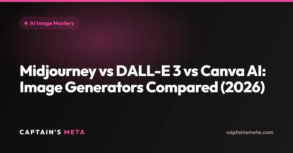 Midjourney vs DALL-E 3 vs Canva AI: Image Generators Compared (2026)