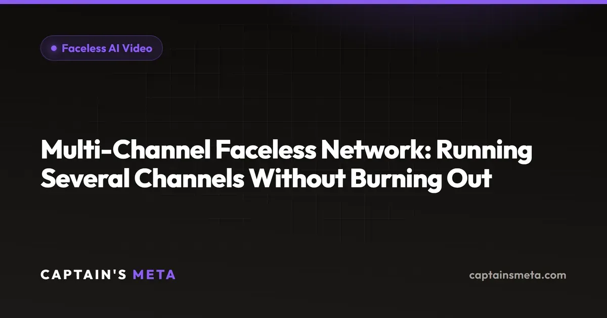 Multi-Channel Faceless Network: Running Several Channels Without Burning Out