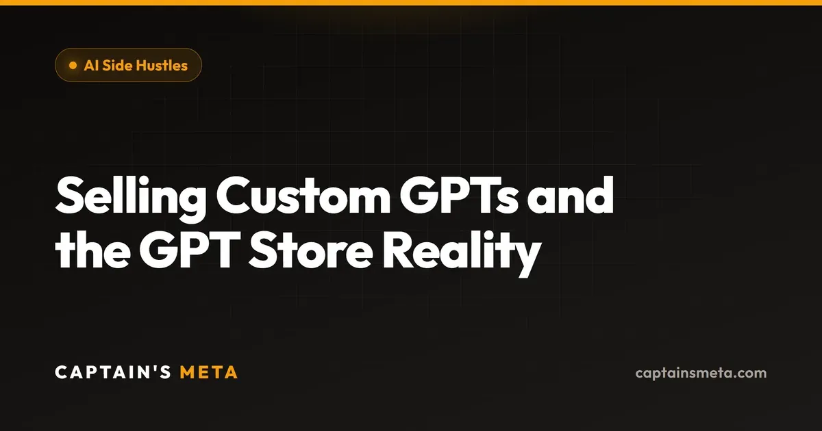 Selling Custom GPTs and the GPT Store Reality
