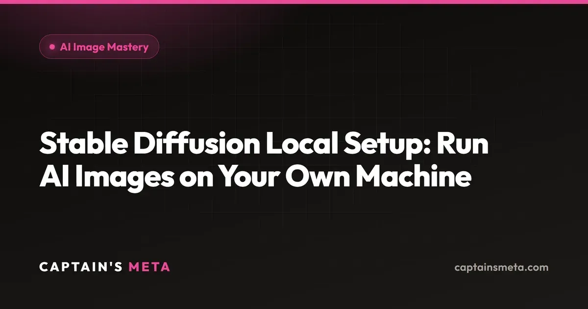 Stable Diffusion Local Setup: Run AI Images on Your Own Machine