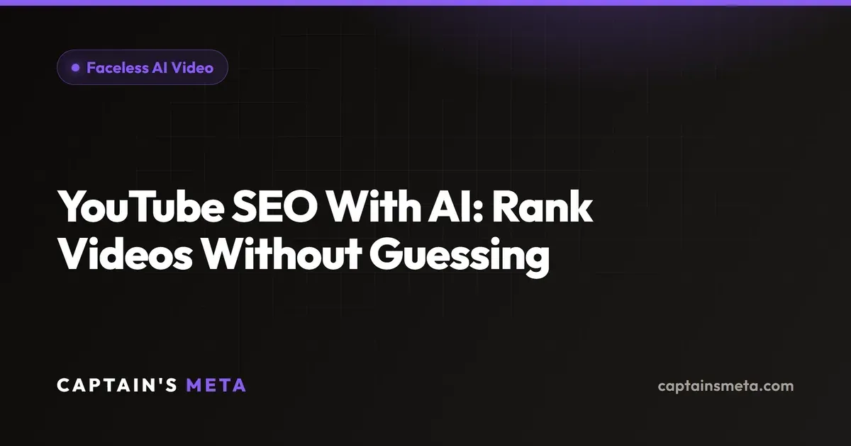 YouTube SEO With AI: Rank Videos Without Guessing